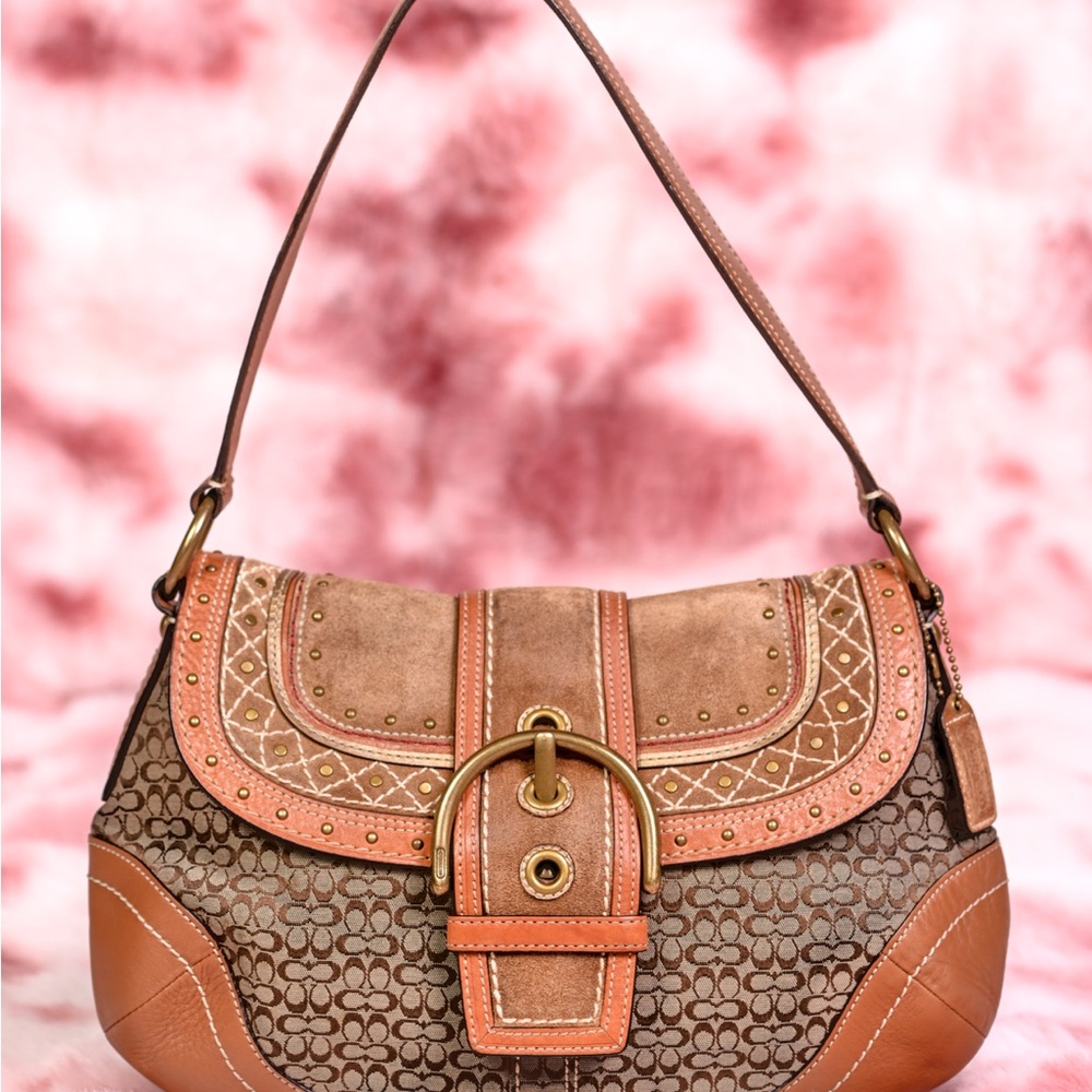 Coach SoHo Brown and Tan Handbag